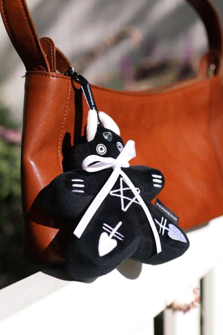 horned monster plush keychain