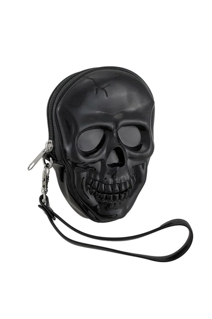 3D Skull Zippered Coin Purse - bags & wallets - VampireFreaks - Comeco Inc