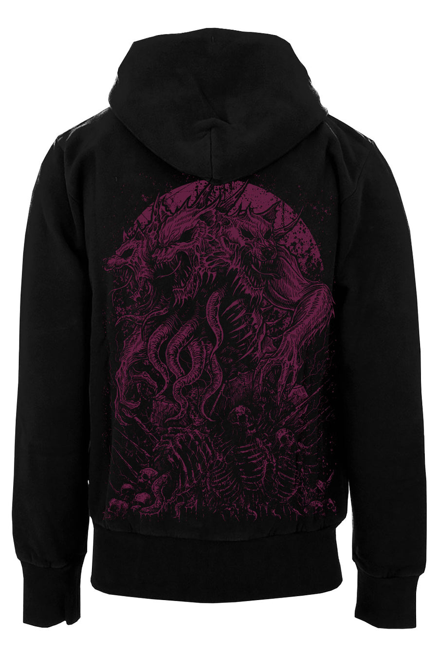 Three-Headed Werewolf Hoodie [WINE RED] [Zipper or Pullover]