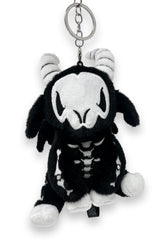 3d skeleton goat keychain