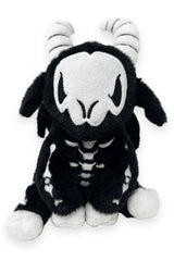 plush 3d skeleton goat keychain