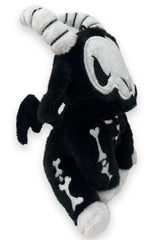 creepy cute 3d skeleton goat keychain