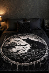 gothic cat and bat throw blanket