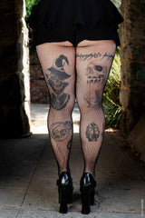 vampirefreaks skeleton fishnet tights