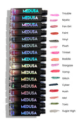 velvet-smooth lip gloss delivers a juicy pop of color without the sticky feel Cult Gloss from Medusa