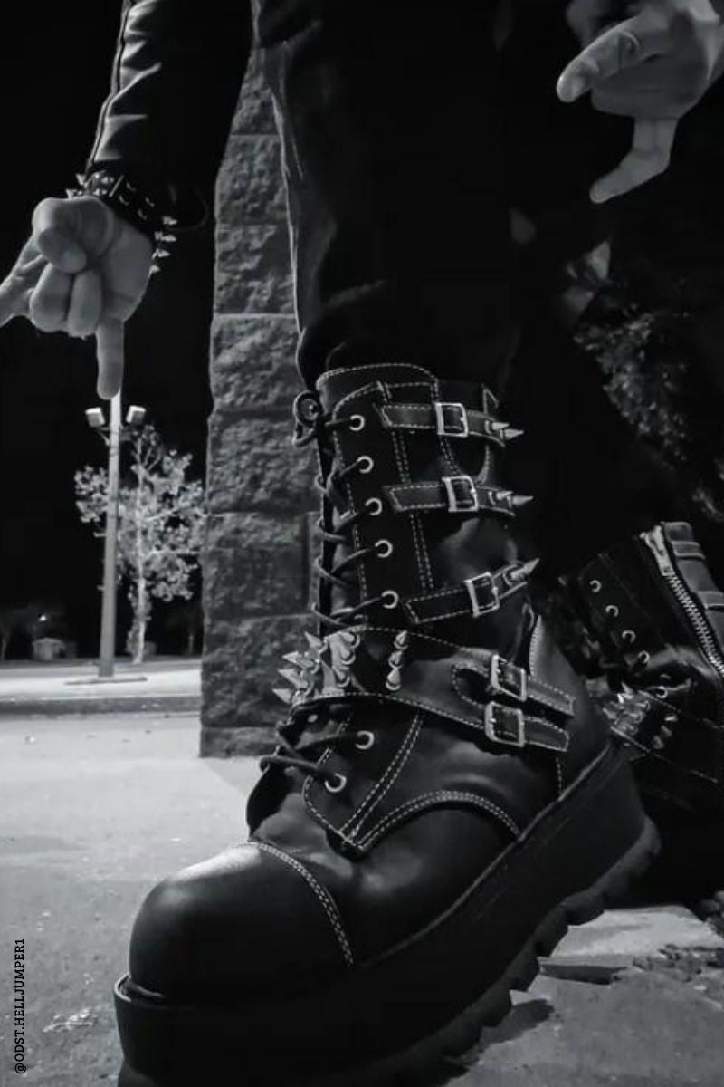 gothic spiked platform boots