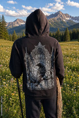 gothic crow / raven zipper hoodie