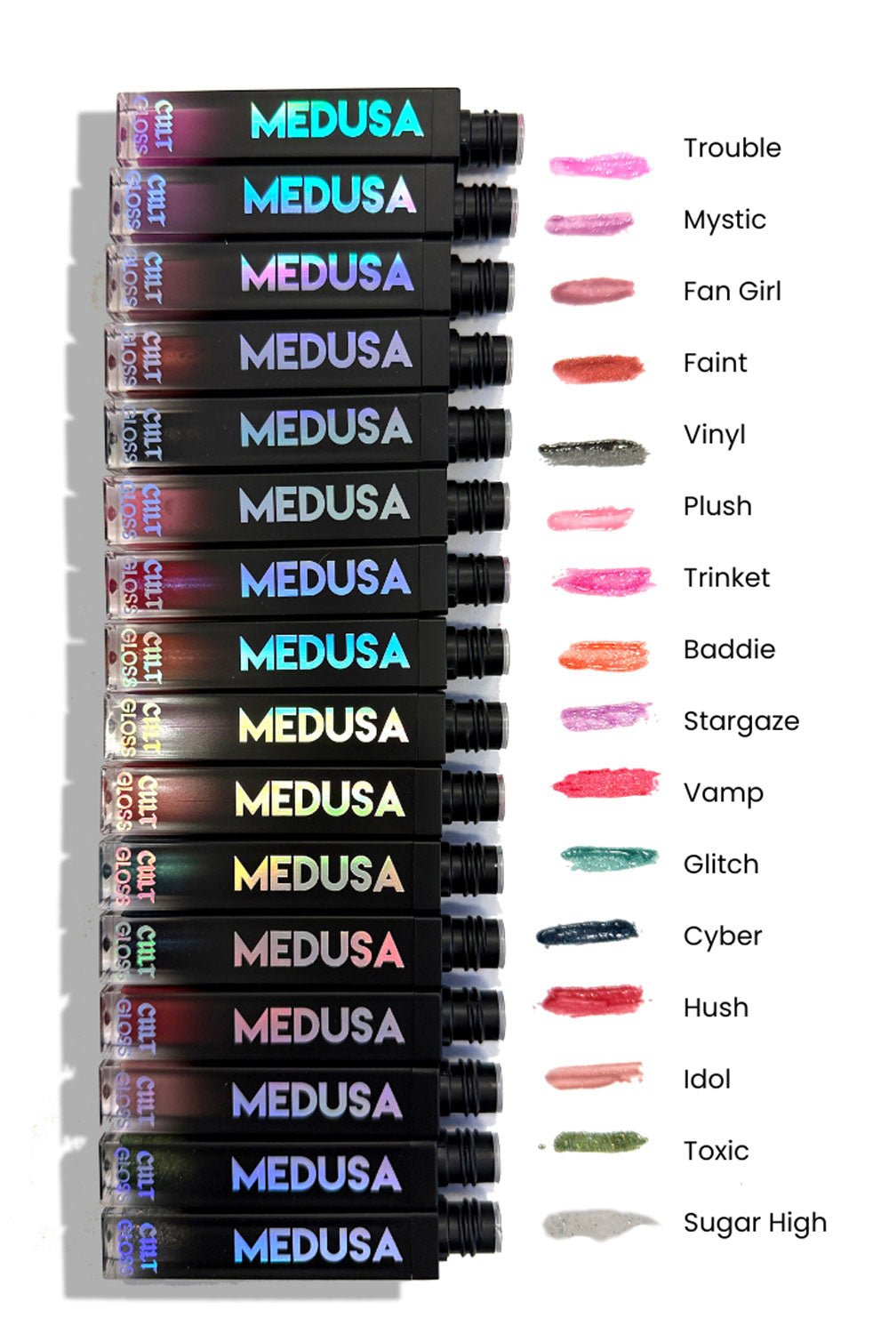 Medusa Cult Gloss Lip Gloss Velvety smooth, non-sticky formula that feels lightweight and comfortable
