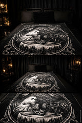 fleece ghost and black cat blanket