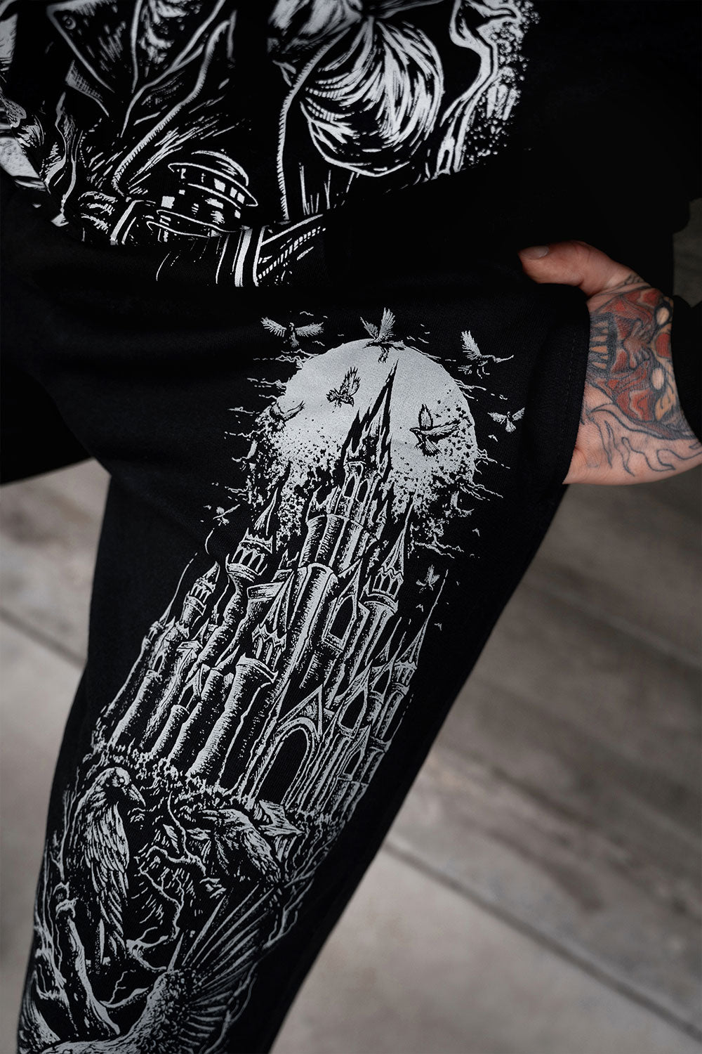 street style gothic mens jogger pants