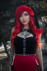 red and black santa clause hat