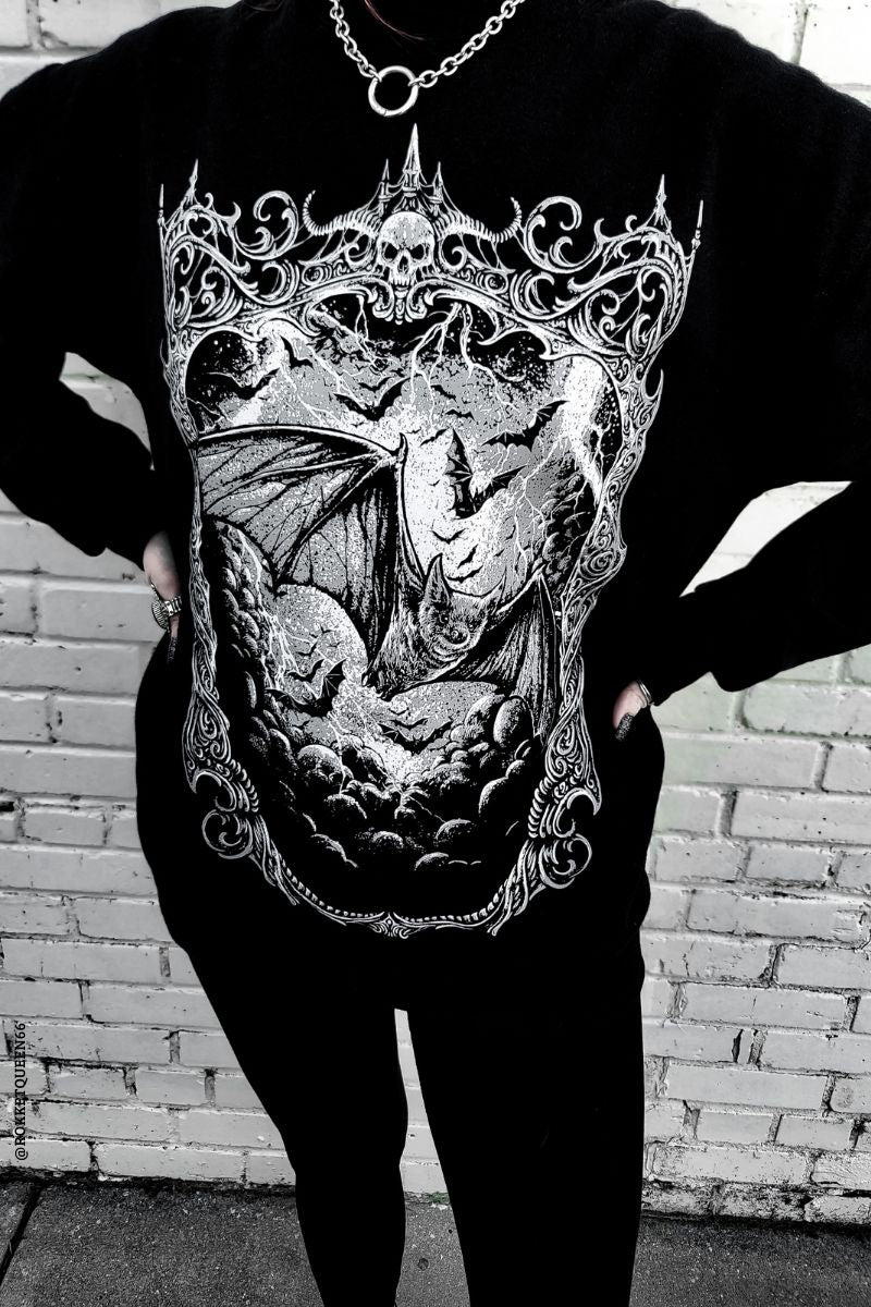 gothic bat sweatshirt