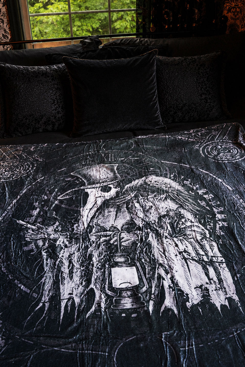 heavy metal plague doctor blanket