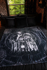 dark gothic heavy metal plague doctor blanket