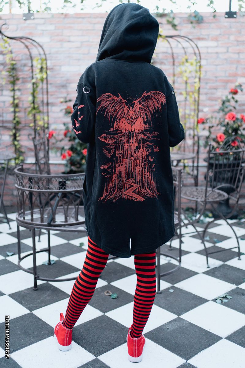d-ring long hoodie