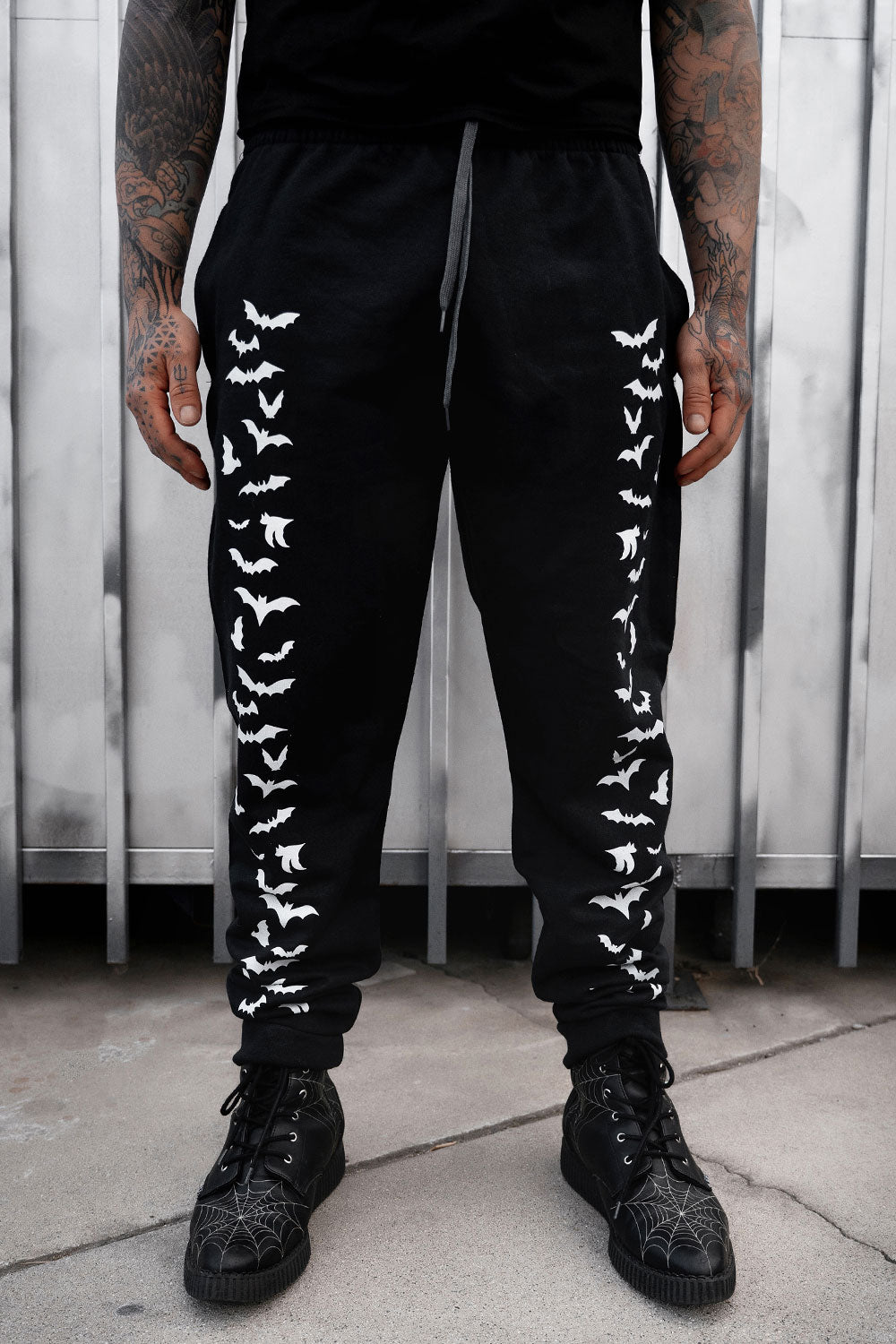mens bat printed joggers