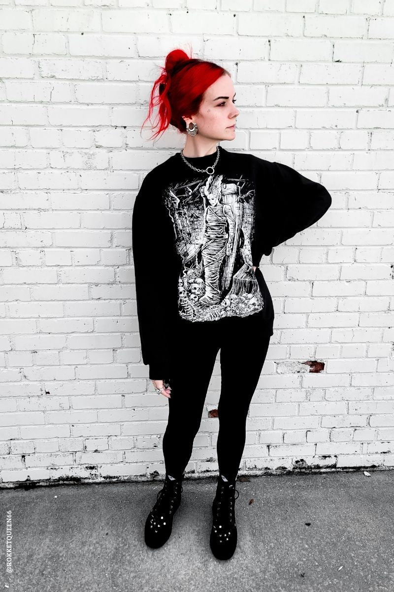halloween horror bride of frankenstein sweatshirt sweater