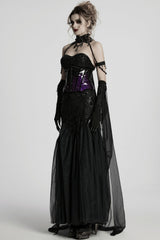 beaded faux gemstone gothic cape 