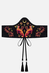 fox vegan suede corset