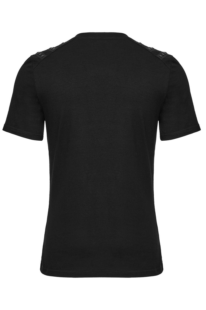 mens black cyberpunk t-shirt