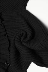 ribbed sweater texture detail