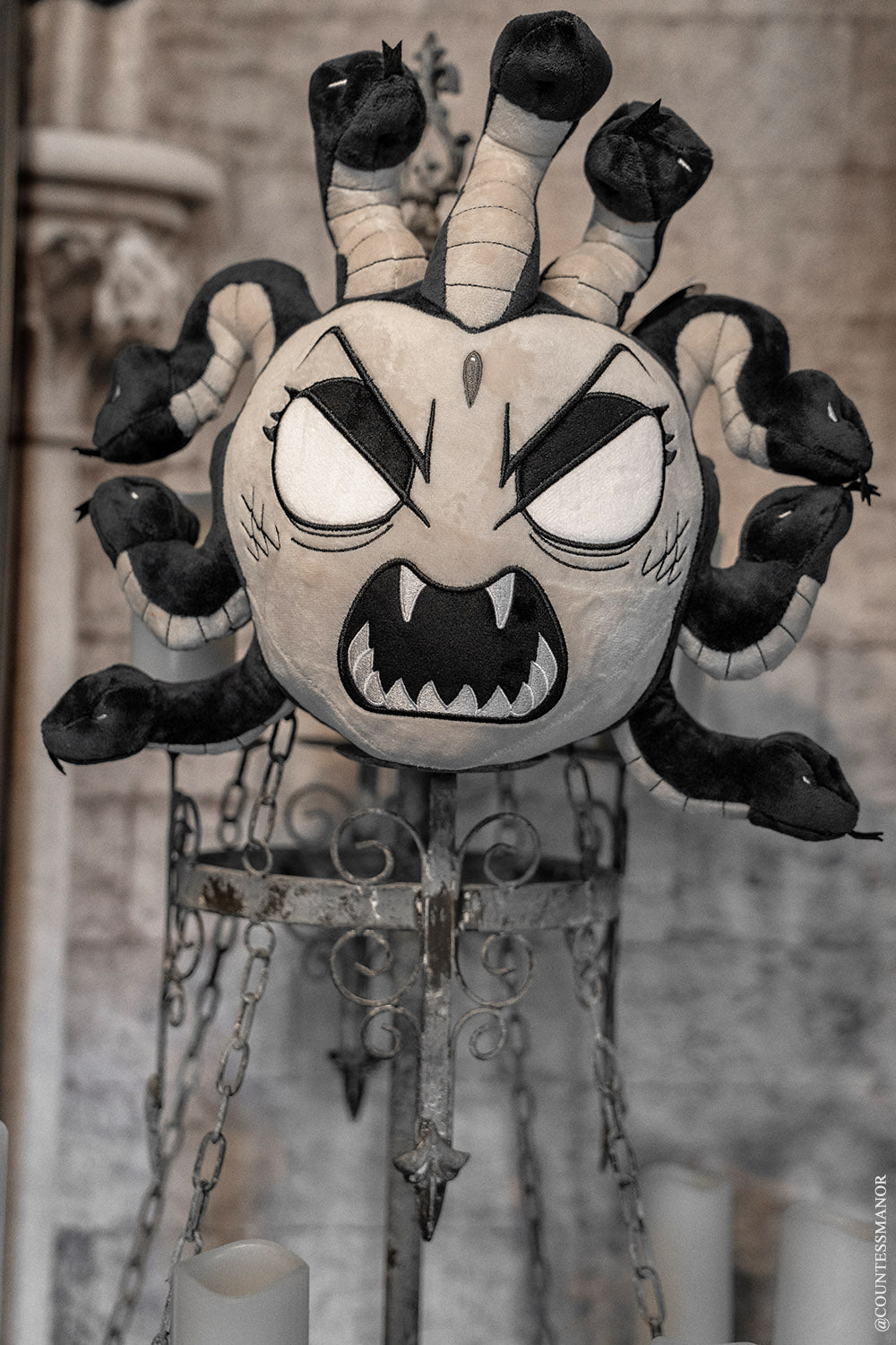 mythical greek monster with snake head stuffed animal plushie toy
