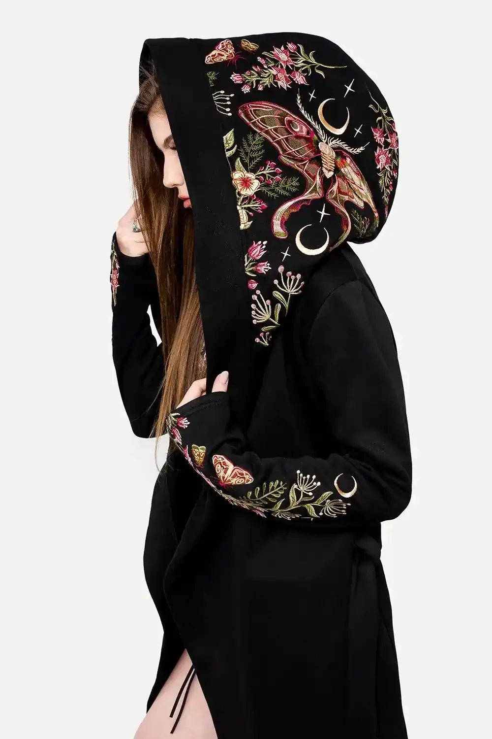 womens occult embroidered whimsigoth jacket