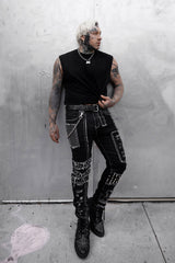 punk black metal studded belt