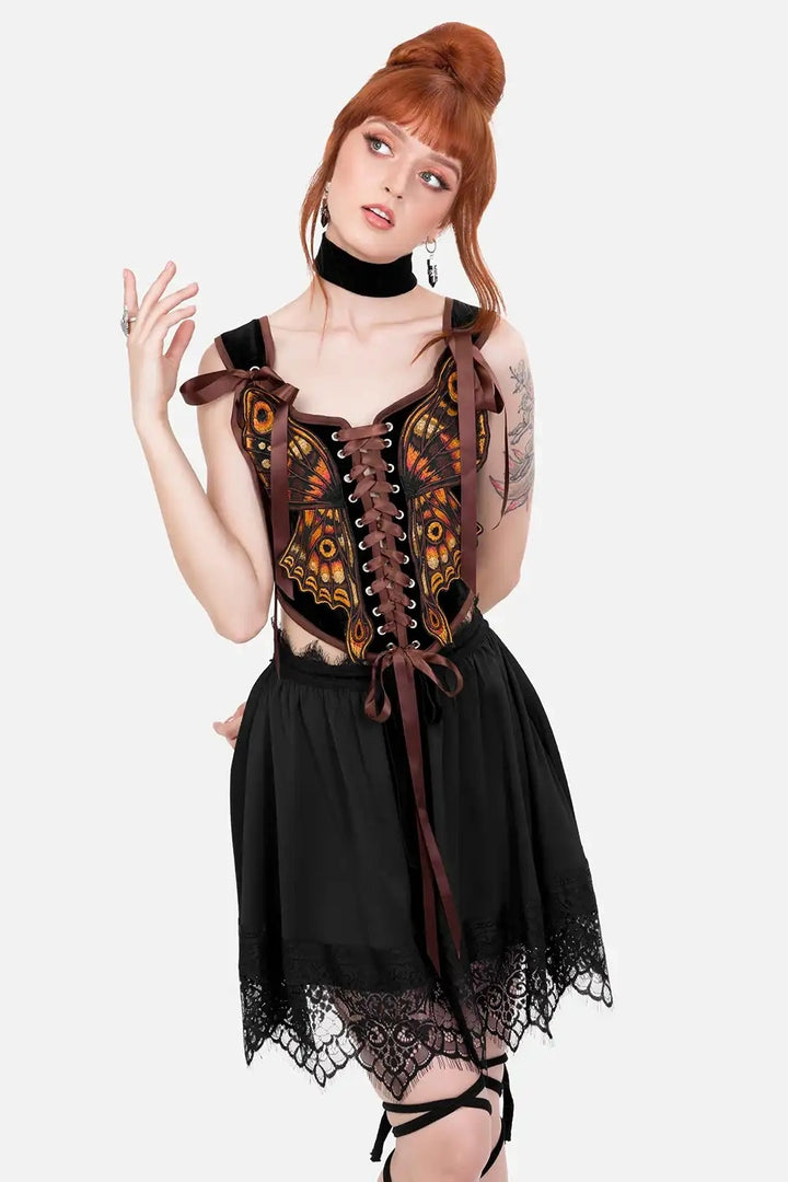 dark fantasy whimsigoth corset top by restyle