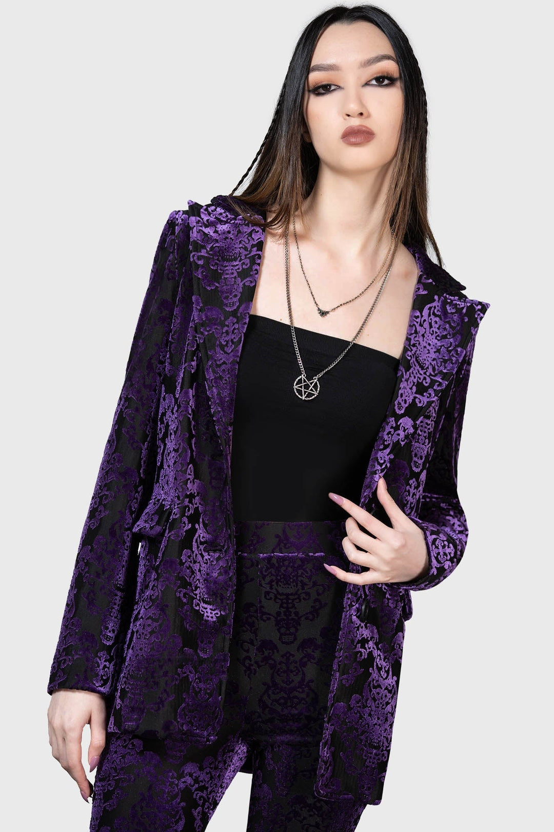 vintage goth purple blazer