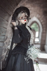 ruffled gothic long sleeve blouse