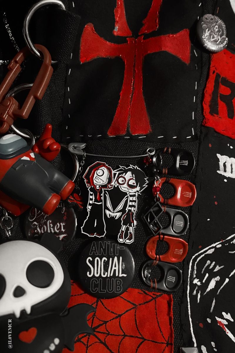 emo character enamel pin