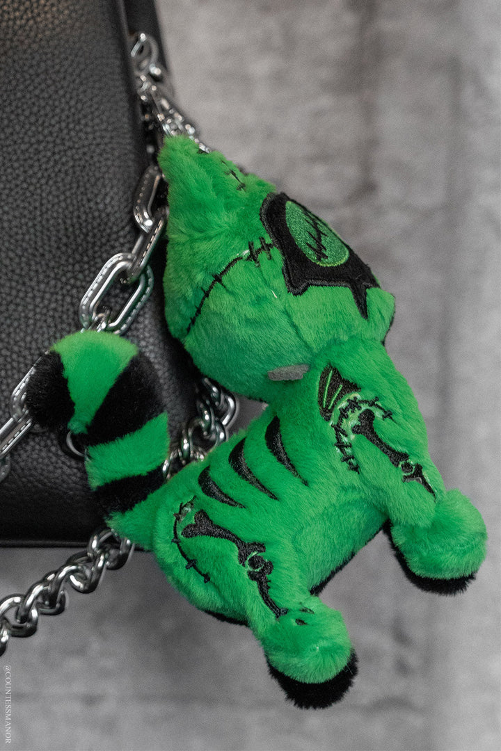 frankenstein plushie gothic cat keychain