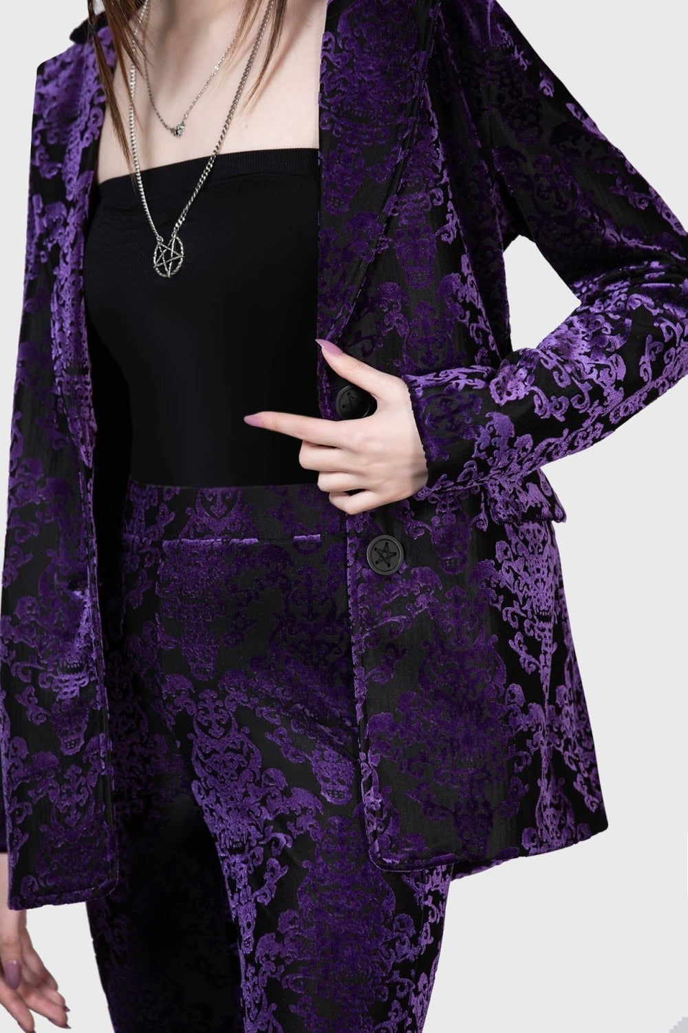 9th Circle Blazer [PURPLE] - womens outerwear - VampireFreaks - Killstar