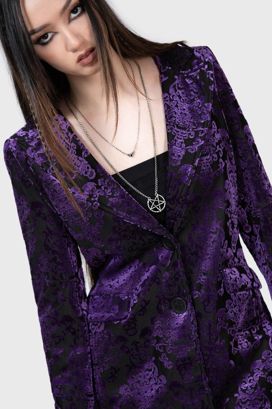 9th Circle Blazer [PURPLE] - womens outerwear - VampireFreaks - Killstar