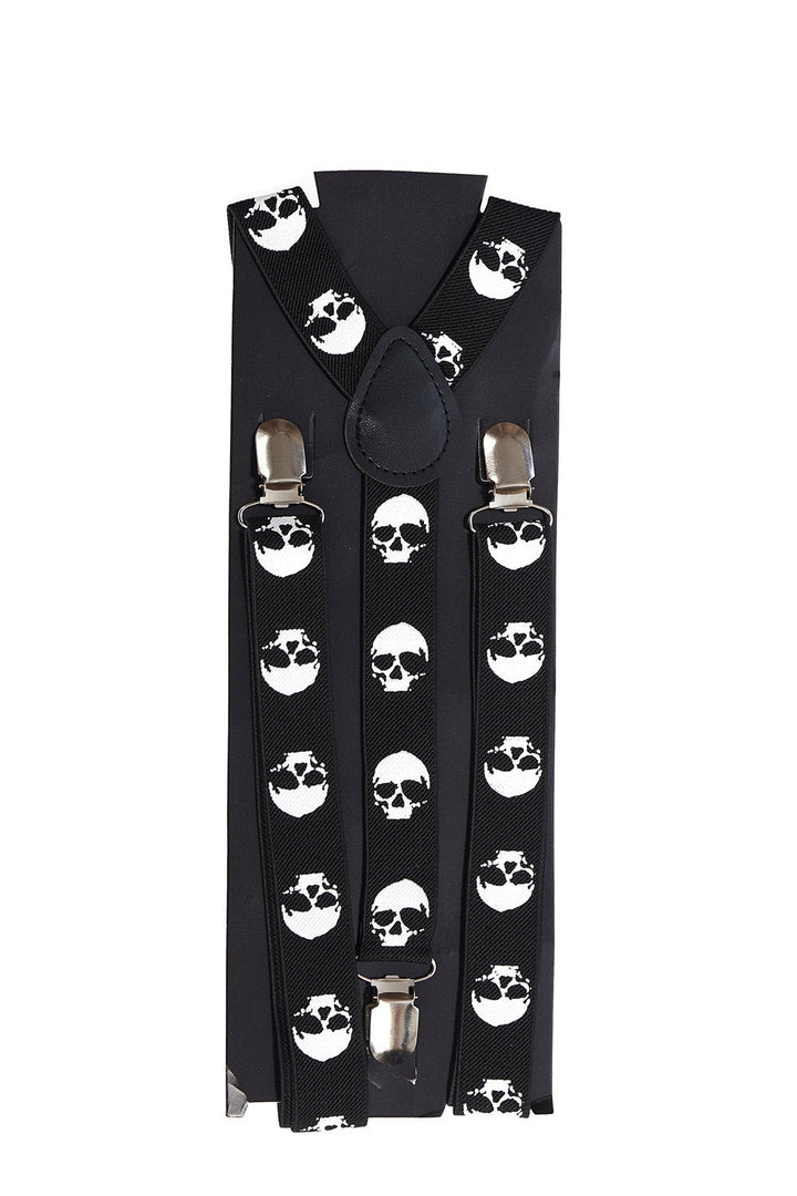 punk skull suspenders 