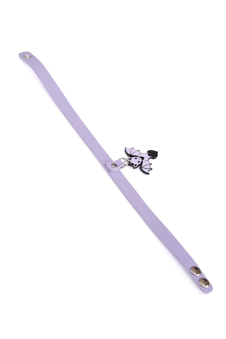 pastel purple gothic choker collar