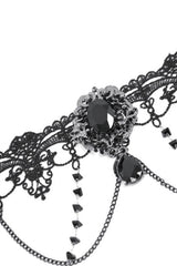 Vintage style beaded layered choker necklace