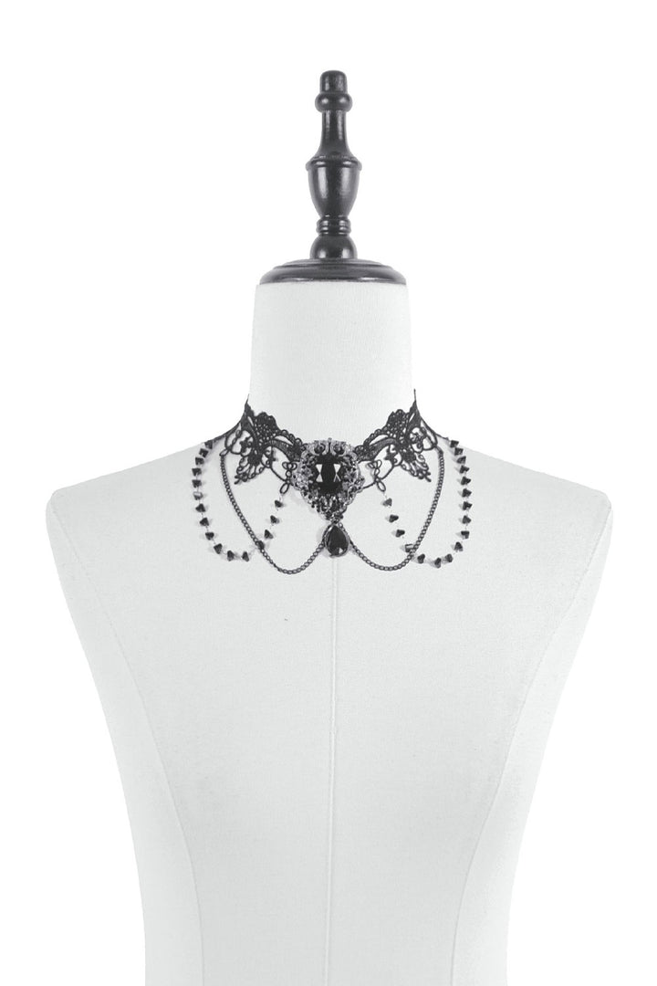 Gothic vintage beaded choker