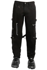 Pantalones negros de estilo skate punk con tirantes Tripp NYC
