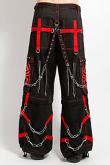 Tripp NYC Spider Zip Off Pants [BLACK/RED]