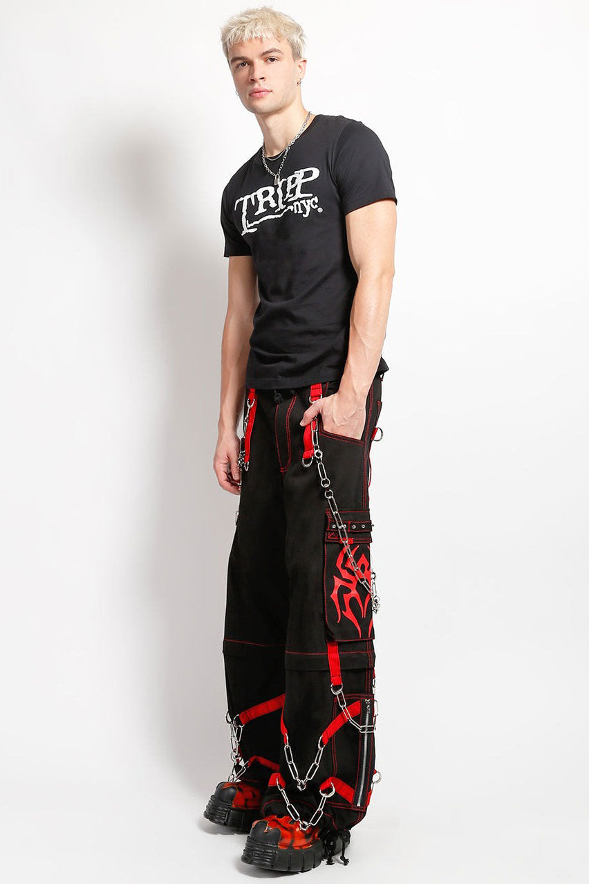 Tripp NYC Spider Zip Off Pants [BLACK/RED]