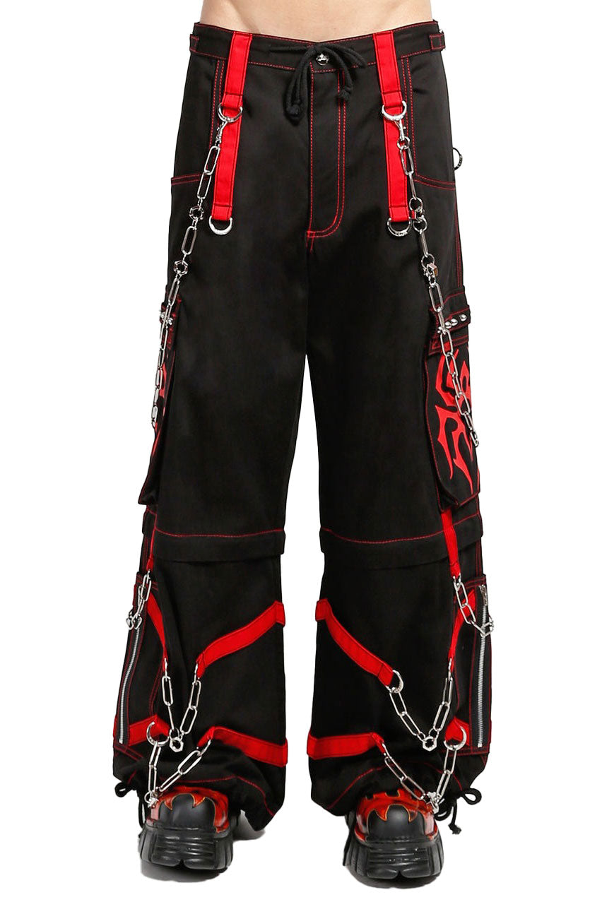 Tripp NYC Spider Zip Off Pants [BLACK/RED]
