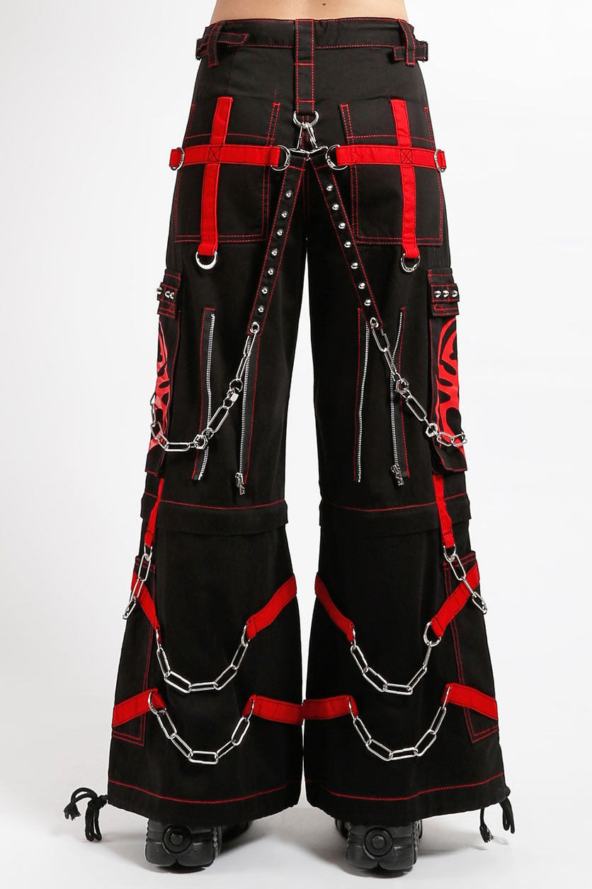Tripp NYC Spider Zip Off Pants [BLACK/RED]