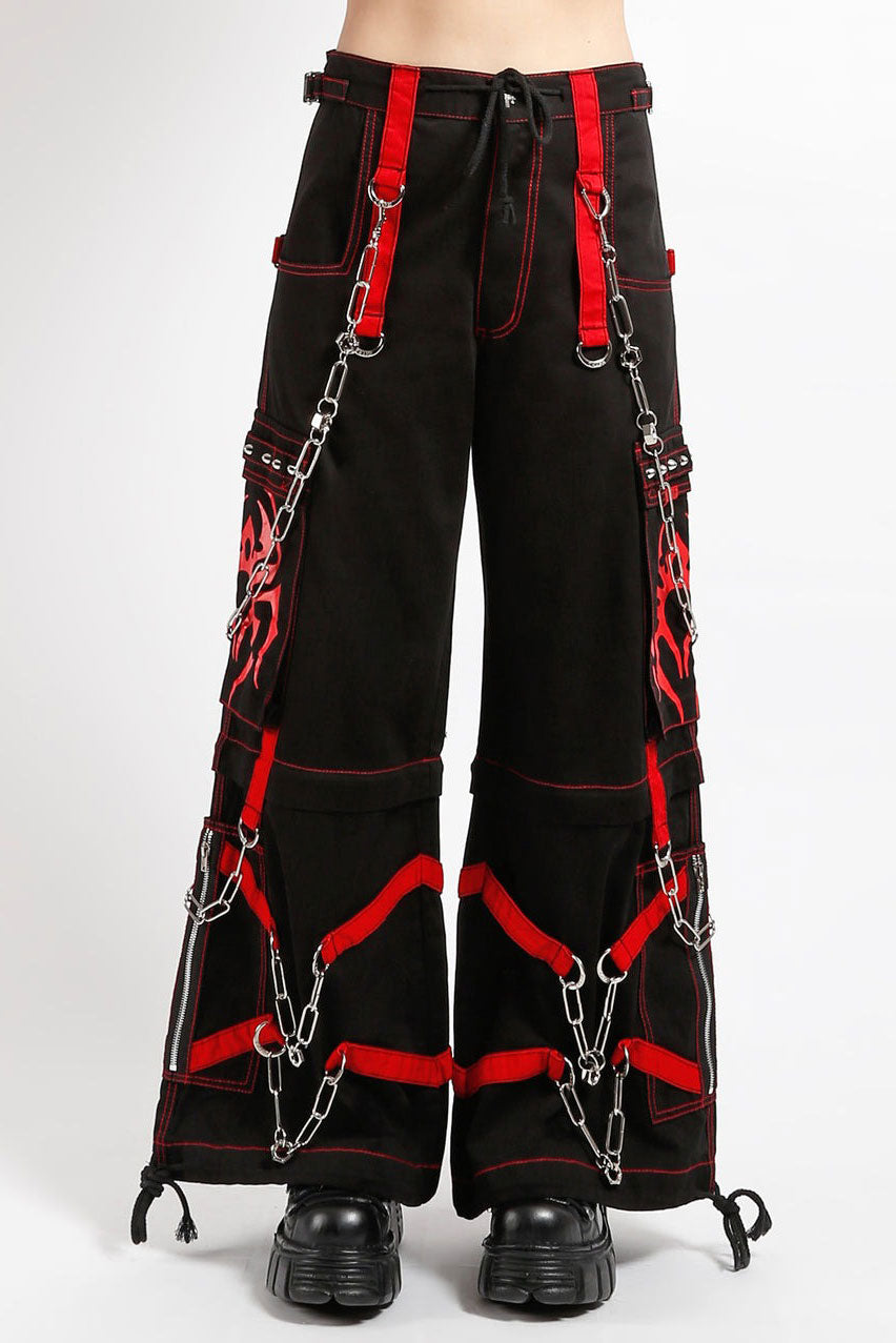 Tripp NYC Spider Zip Off Pants [BLACK/RED]