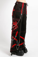 Tripp NYC Spider Zip Off Pants [BLACK/RED]