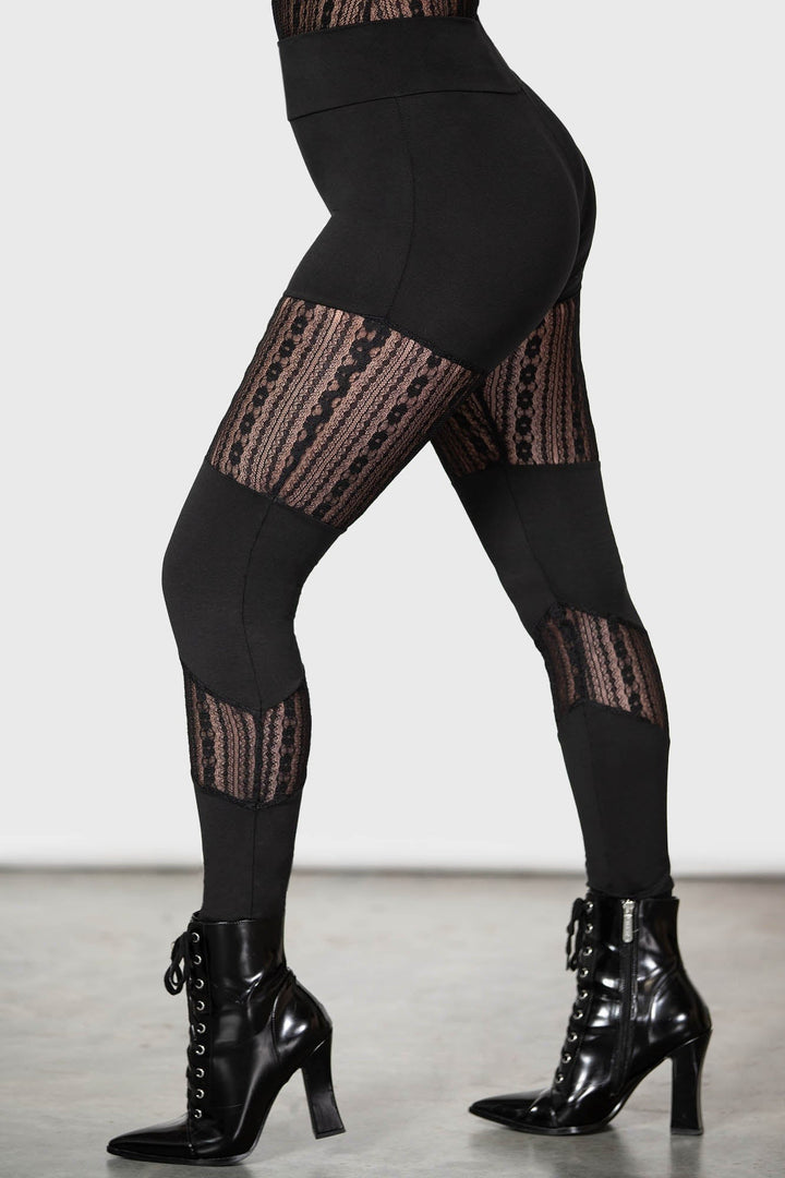knitted gothic witch leggings for women