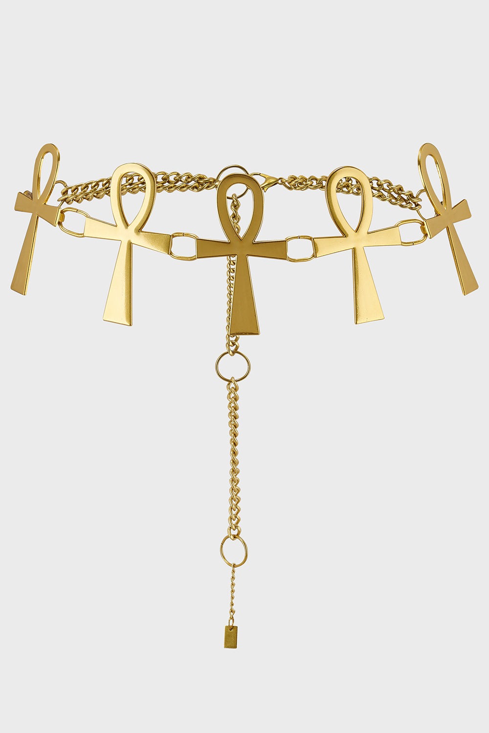 gold ankh symbol egyptian goth belt 