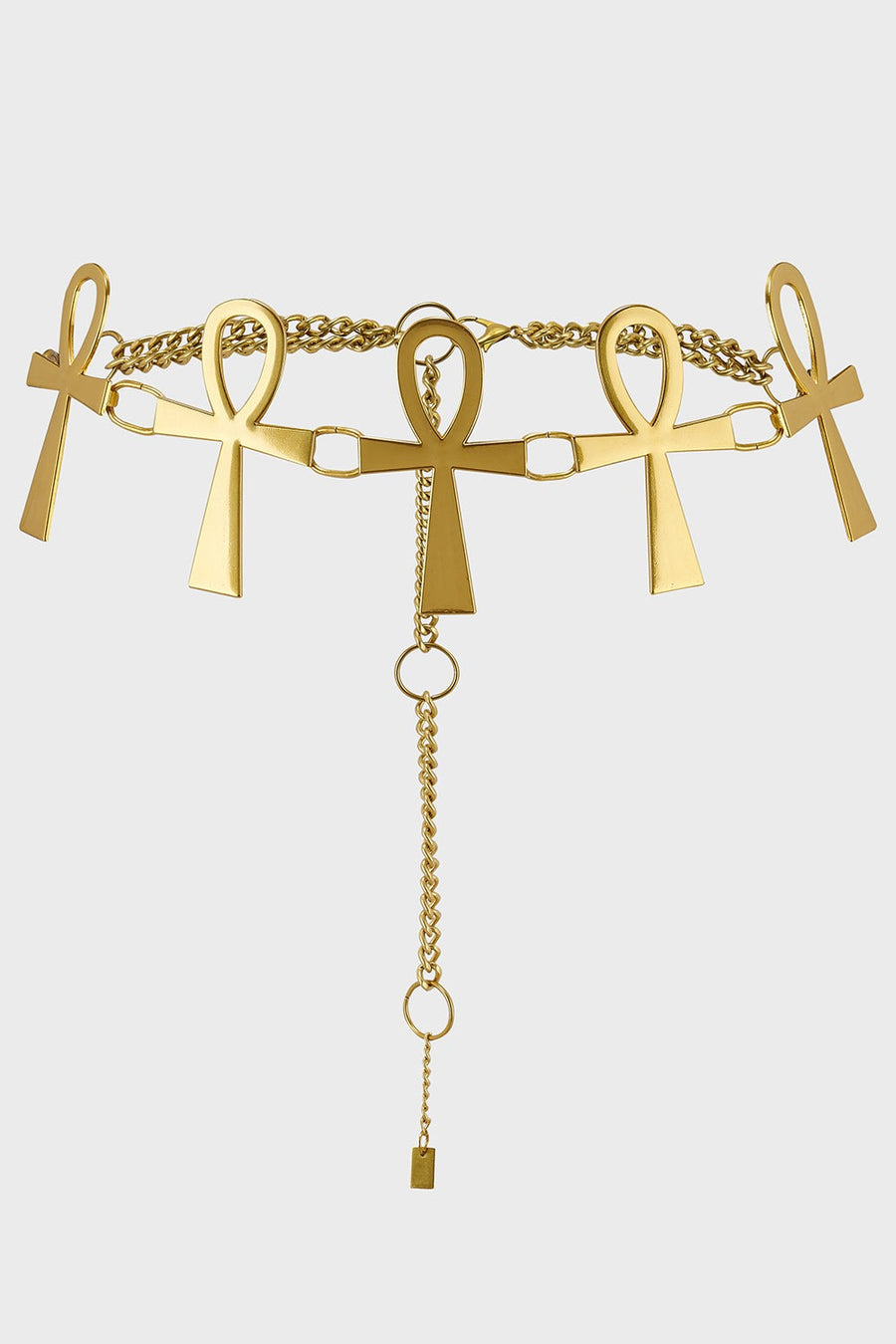 gold ankh symbol egyptian goth belt 
