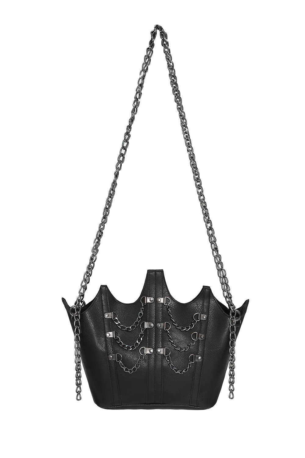 Goth shoulder bag with chain